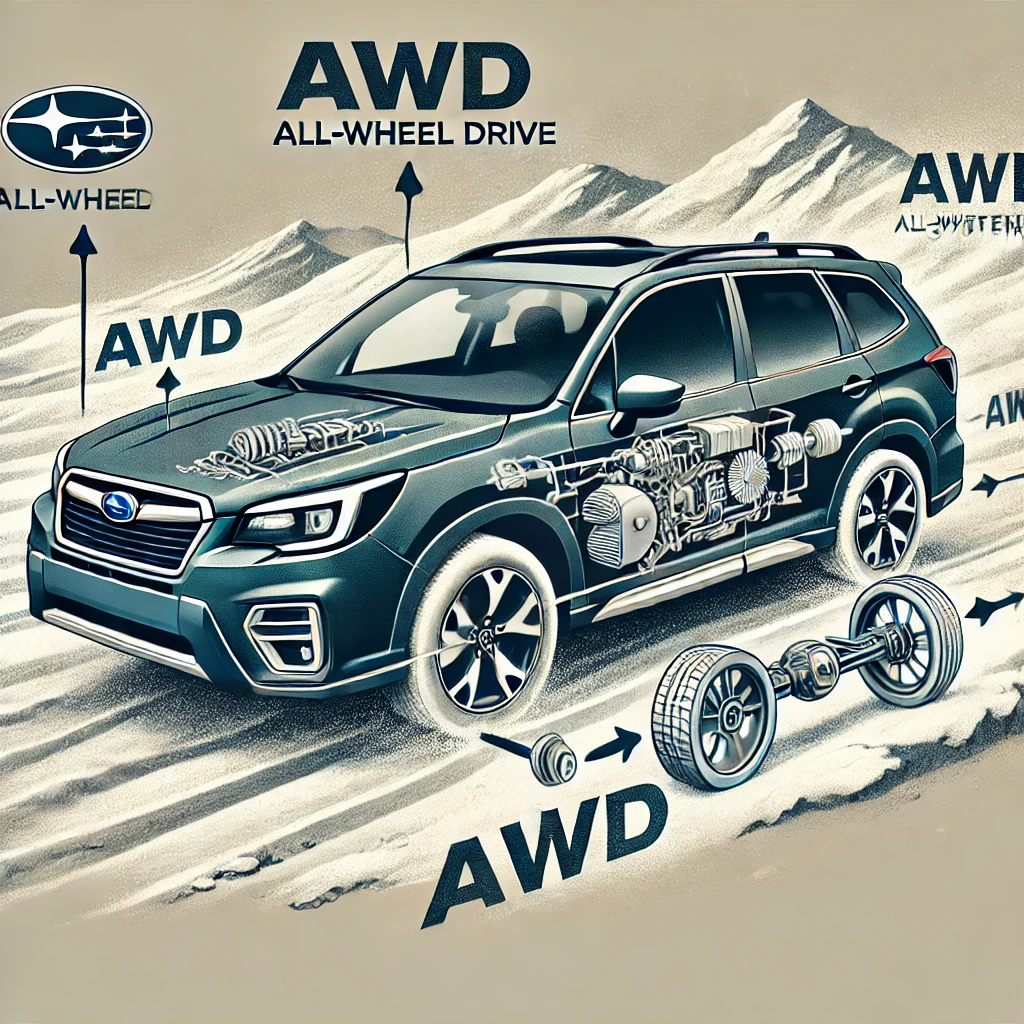 フォレスター4WDの駆動イメージ画像